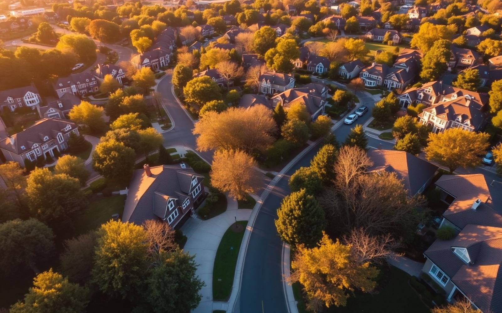Aerial view of upscale Puerto Rico neighborhood
